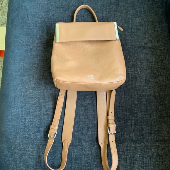Vince Camuto Mini Leather Backpack, Tan - Picture 3 of 7